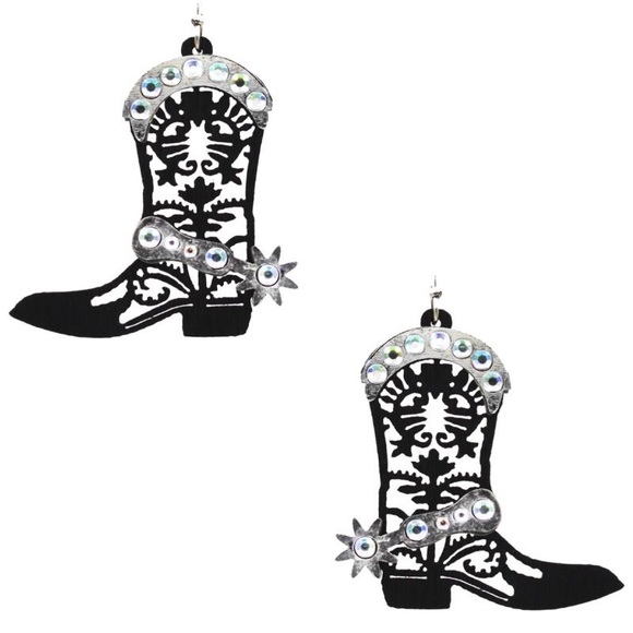 Western style boots earrings - Picture 1 of 1